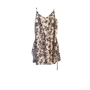GRACE KARIN Women Floral Print Dress Spaghetti Strap V Neck Mini Dress 2XL